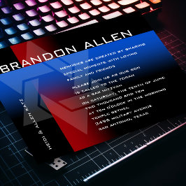 Pub Mitzvah Red och Blue på vilken Färg som helst Inbjudningar