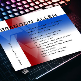 Pub Mitzvah Red och Blue på vilken Färg som helst Inbjudningar