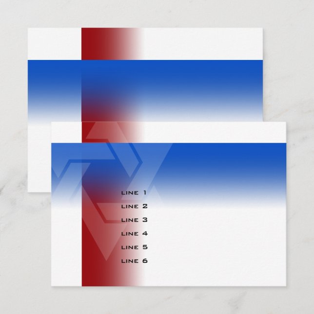 Pub Mitzvah Red och Blue på vilken Färg som helst Kort (Fram/baksida)