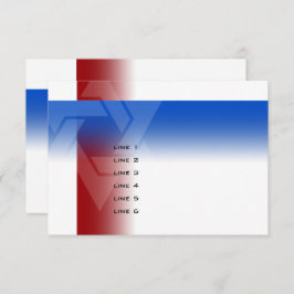 Pub Mitzvah Red och Blue på vilken Färg som helst Kort