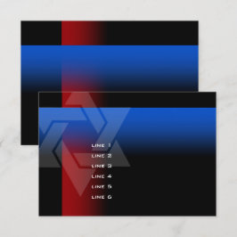 Pub Mitzvah Red och Blue på vilken Färg som helst Kort