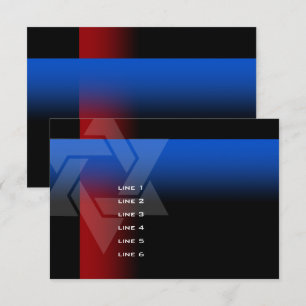 Pub Mitzvah Red och Blue på vilken Färg som helst Kort