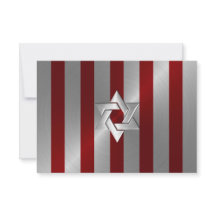 Pub Mitzvah Red och Silver Rand med Star