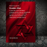 Pub Mitzvah Red Star of David Inbjudningar<br><div class="desc">Pub Mitzvah och Bat mitzvah inbjudan är designade av Umua. Tryckt och avsänt av Zazzle eller dess partner.</div>