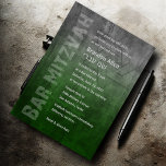 Pub Mitzvah Ruged Fade Grönt Inbjudningar<br><div class="desc">Pub Mitzvah Ruged Fade Grönt Pub Mitzvah-design av Umua. Tryckt och avsänt av Zazzle eller dennes partner.</div>