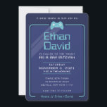 PUB MITZVAH:s moderna spelkontroll marin vattenblå Inbjudningar<br><div class="desc">by kat masard >> WWW.SIMPLYSWEETPAPERIE.COM << - - - - - - - - - - - - - - - - - - - - - - - perfekten för ett "Gaming Thned"-PUB eller BAT MITZVAH firande-Kärlek, men vill se vissa förändringar - ett annat färg-schema, en produkt, ett foto...</div>
