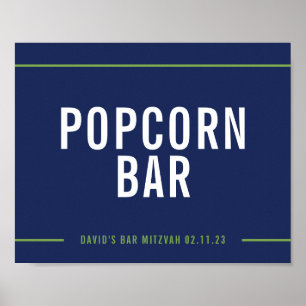 PUB MITZVAH SIGNAGE enkel modern marin grönt Poster