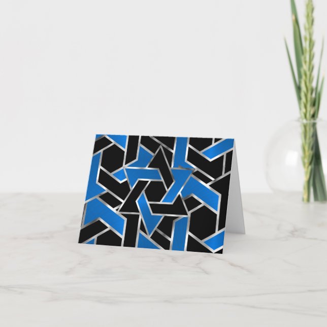 Pub Mitzvah Silver Blue Star of David David Tack Kort (Framsida)