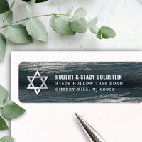 Pub Mitzvah Silver Foil Mörk Grått Returadress