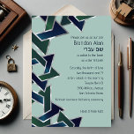 Pub Mitzvah Silver marinblå Grönt David-stjärnan Inbjudningar<br><div class="desc">Pub Mitzvah Silver marinblå Grönt av David Pub Mitzvah och Bat mitzvah inbjudningar designade av Umua. Tryckt och avsänt av Zazzle eller dess partner.</div>