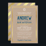 PUB MITZVAH smart fet stil guld kraftblått Inbjudningar<br><div class="desc">by kat masard >> kat@simplysweetPAPERIE.com << - - - - - - - - - - - - - - - - - - - - - - - - - - - - - - - - - - - - - - - - - - - - -...</div>