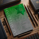 Pub Mitzvah Snyggt  Grönt David Ombre Stjärna Inbjudningar<br><div class="desc">Pub Mitzvah och Bat mitzvah inbjudan är designade av Umua. Tryckt och avsänt av Zazzle eller dess partner.</div>