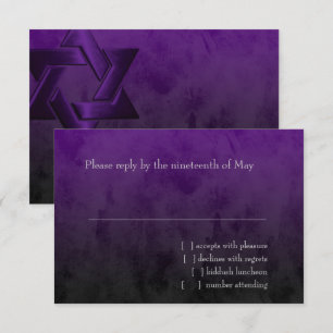 Pub Mitzvah Snyggt Lila Star of David Ombre OSA Kort