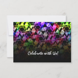 Pub Mitzvah Star of David Damask Black Fade OSA Kort