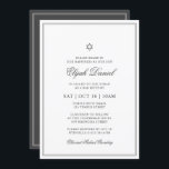 Pub Mitzvah Star of David Elegant Classic Inbjudningar<br><div class="desc">Sammansatt av elegant serif och kursiv manustypografi på ram med David-stjärnan. Den här designen är tidlös,  klassisk och elegant.

Detta är designat av Select Party Supplies,  exklusiv för Zazzle.

Tillgänglig här:
http://www.zazzle.com/selectpartysupplies</div>