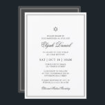 Pub Mitzvah Star of David Elegant Classic Inbjudningar<br><div class="desc">Sammansatt av elegant serif och kursiv manustypografi på ram med David-stjärnan. Den här designen är tidlös,  klassisk och elegant. Detta är designat av Select Party Supplies,  exklusiv för Zazzle. Finns här: http://www.zazzle.com/selectpartysupplies</div>