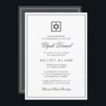 Pub Mitzvah Star of David Elegant Classic Inbjudningar<br><div class="desc">Sammansatt av elegant serif och kursiv manustypografi på ram med David-stjärnan. Den här designen är tidlös,  klassisk och elegant.

Detta är designat av Select Party Supplies,  exklusiv för Zazzle.

Tillgänglig här:
http://www.zazzle.com/selectpartysupplies</div>