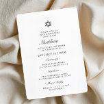 Pub Mitzvah-stjärnan av David Minimalist Modern Inbjudningar<br><div class="desc">Sammansatt av elegantens serif- och kursiv skripttypografi. Den här utformningen är tidlös,  modern och elegant. Detta är designat av Select Party Supplies,  exklusiv för Zazzle. Finns här: http://www.zazzle.com/store/selectpartysupplies</div>