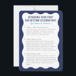 PUB MITZVAH-tjänstråd: marblått Inbjudningar<br><div class="desc">by kat masard >> WWW.SIMPLYSWEETPAPERIE.COM <<< En handlig infogning för PUB/BAT MITZVAH som beskriver några frågor och svar</div>