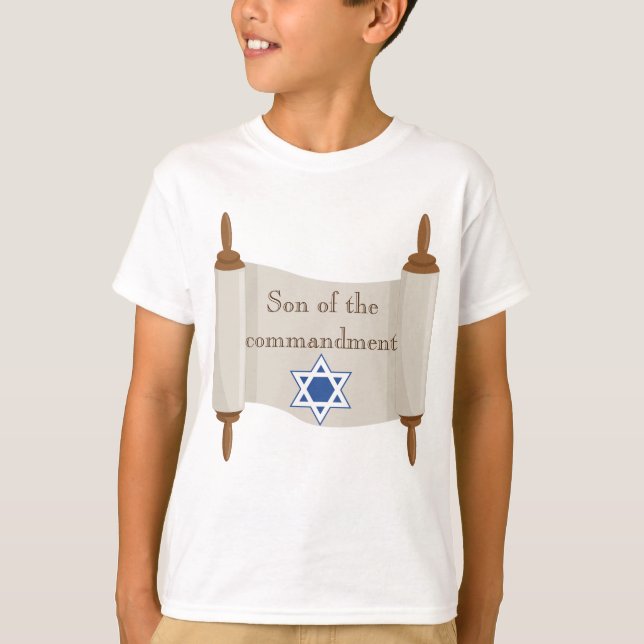 Pub Mitzvah Torah Rulla Son till budskapet T-shirt (Framsida)