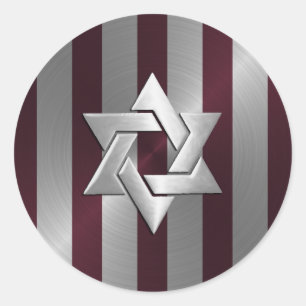 Pub Mitzvah Vin och Silver Rand Runt Klistermärke