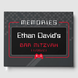 PUB MITZVAH WELCOME coola trendig red black Gästböcker