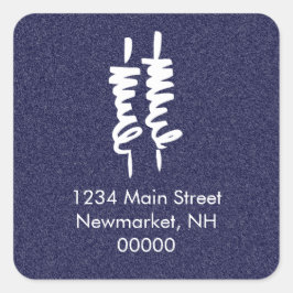 Pub Mitzvah White Torah-Scrollsar på valfri Färg Fyrkantigt Klistermärke