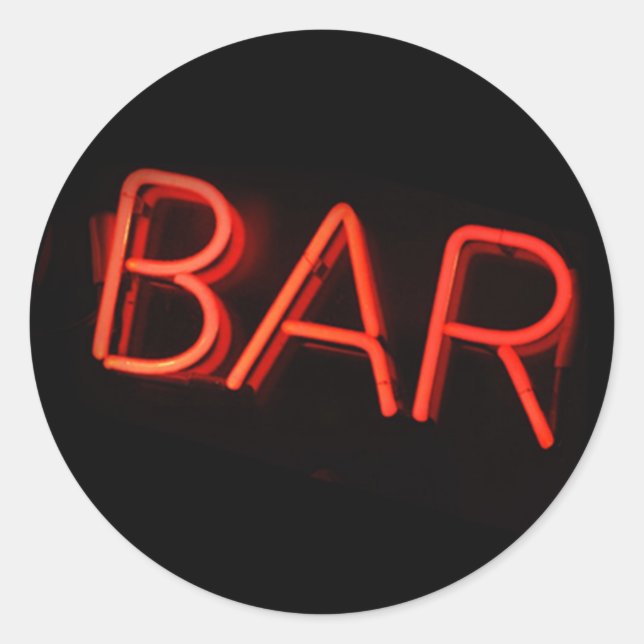 Pub Neon-signaturrund - etiketter (Framsida)