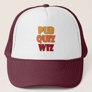Pub Quiz Wiz Funny Trivia Champion Keps