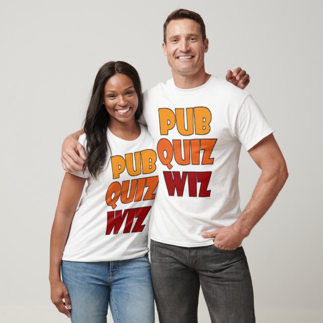 Pub Quiz Wiz Funny Trivia Champion T Shirt (Unisex)