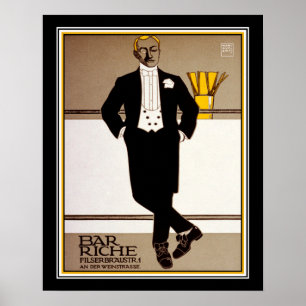 "Pub Riche" ca. 1907 Ad av Hans Rudi Erdt Poster
