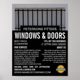 Pub & Shutters, Window & Door Fitter Company Poster
