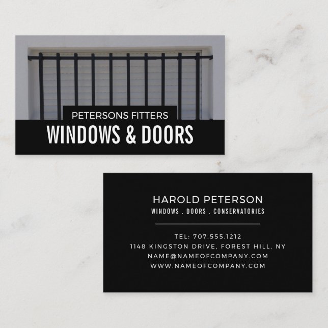 Pub & Shutters, Window & Door Fitter Company Visitkort (Fram/baksida)