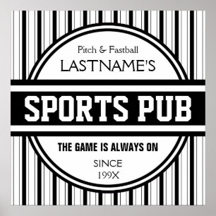 Pub Sign Sports Pub för Personlig Anpassningsbar Poster