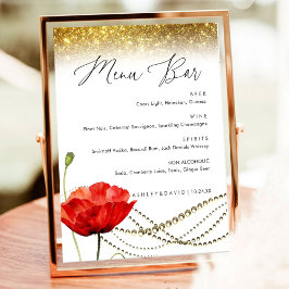 pub-signatur för glitter Poppy Elegant bröllop Men Poster