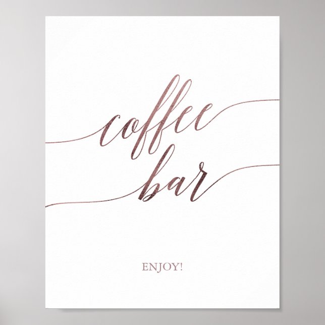 Pub-skylt för elegant-Ro-calligrafi-kaffe Poster (Framsidan)