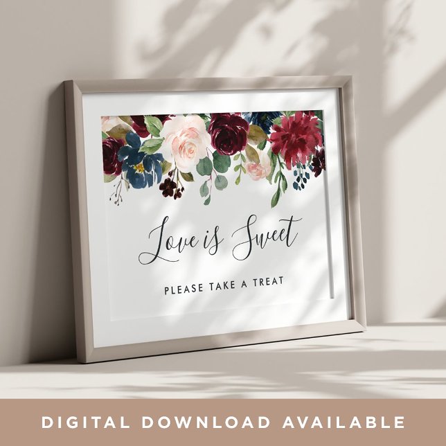 Pub-tecken för Radiant Bloom Bröllop Dessert Poster (Skapare uppladdad)