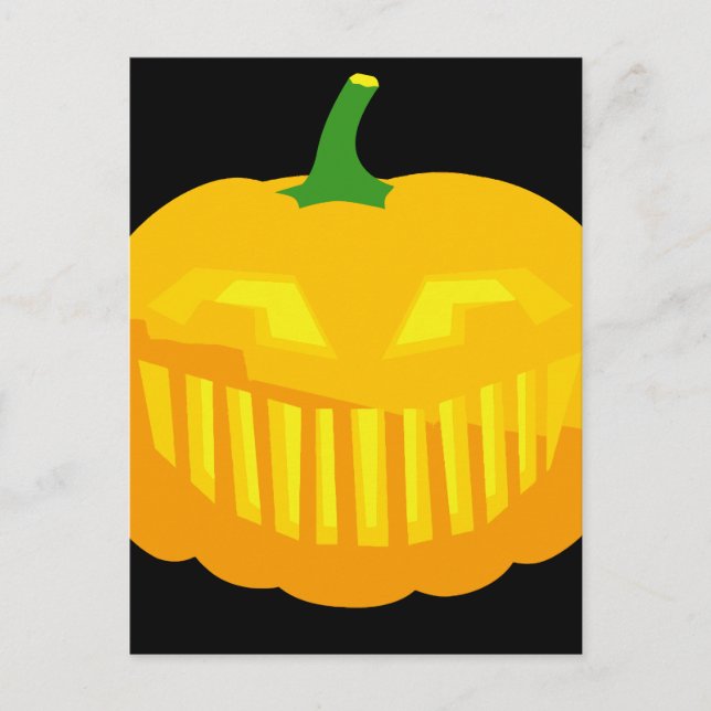 Pub Teth Jack-O-'Lantern Vykort (Framsida)