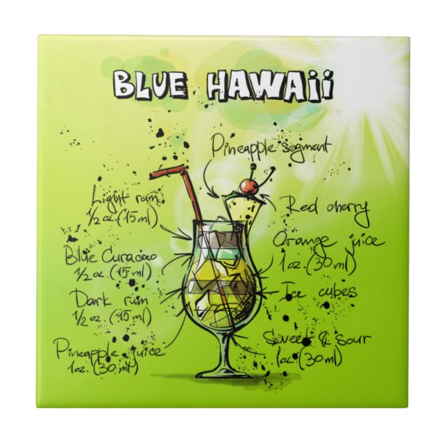 Pub Tropical Cocktail Recipe Kakelplatta (Framsidan)