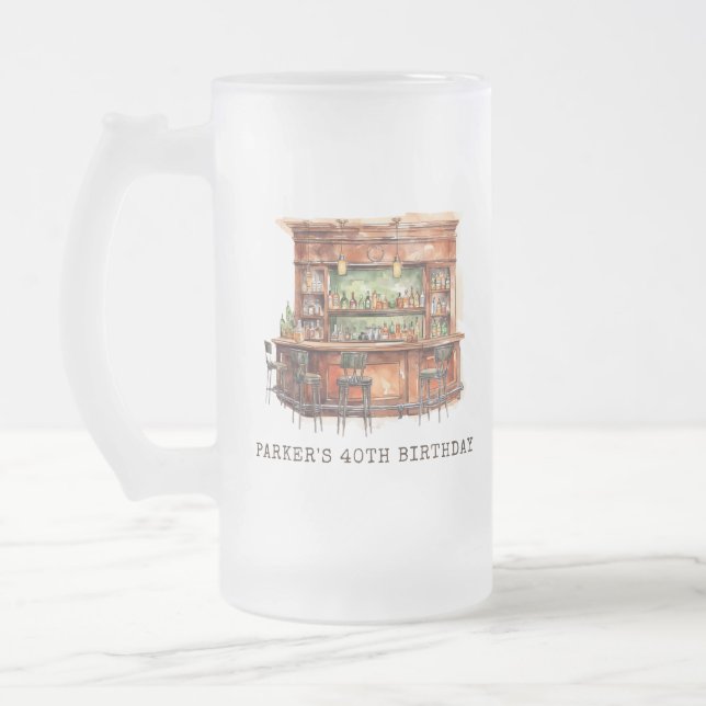 Pub Vuxen födelsedag i alla åldrar Frostat Ölglas (Vänster)