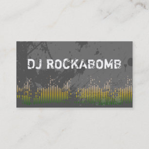 Pubar för musik för Dj-visitkortar gula Visitkort