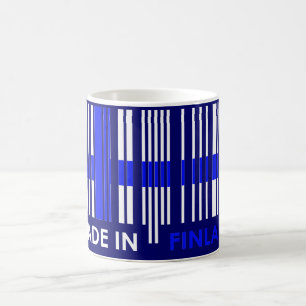 Puben kodifierar flaggafärger FINLAND designen Kaffemugg