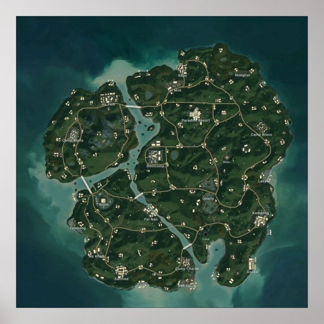 PUBG New Sanhok Savage 8 192 x 8 192 Poster (Framsidan)