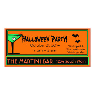 Pubhalloween fest reklamkort