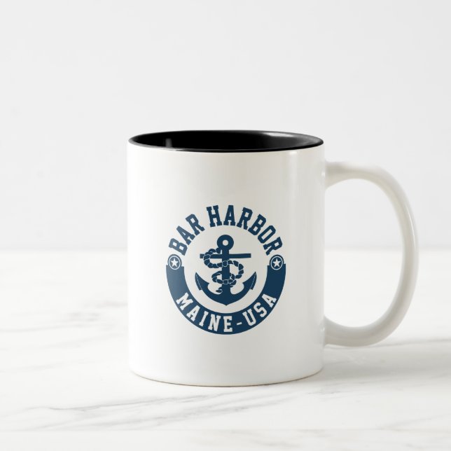 Pubhamn Maine USA Två-Tonad Mugg (Höger)