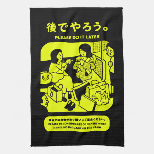 Public Advert för japansk Tokyo-Tunnelbanan Kökshandduk