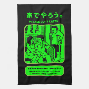 Public Advert för japansk Tokyo-Tunnelbanan Kökshandduk