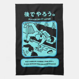 Public Advert för japansk Tokyo-Tunnelbanan Kökshandduk