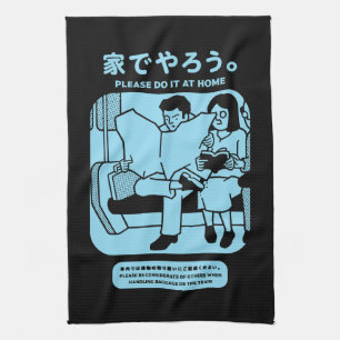 Public Advert för japansk Tokyo-Tunnelbanan Kökshandduk