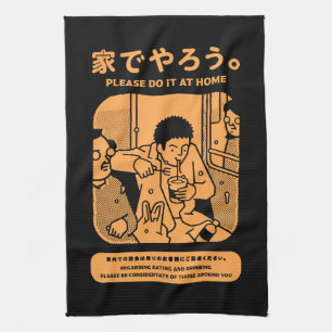 Public Advert för japansk Tokyo-Tunnelbanan Kökshandduk